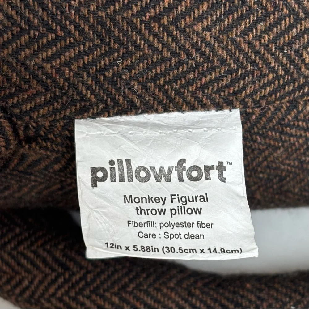 Pillow Fort Brown Figural Plush Monkey Throw‎ Pillow Toy Target